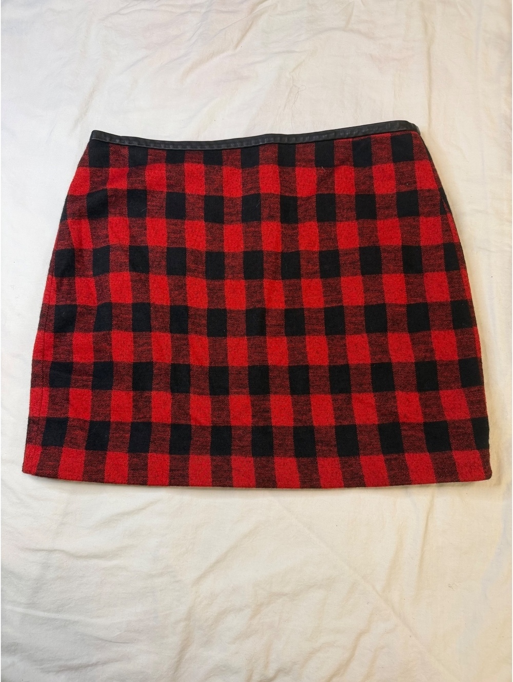Madewell Buffalo Plaid Wool Blend Skirt 6